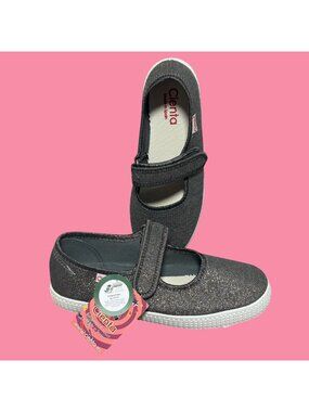 Cienta Girls Silvey Mary Jane Shoes Size 34 US-2.5-3 Metallic